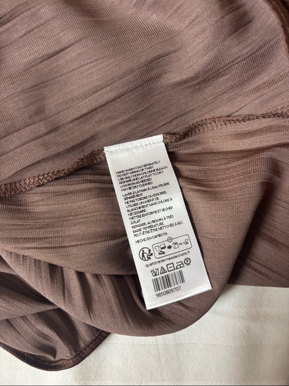 Anthropologie Brown Ribbed-Bodice Maxi Dress with Side Slit - Picture 7 of 14
